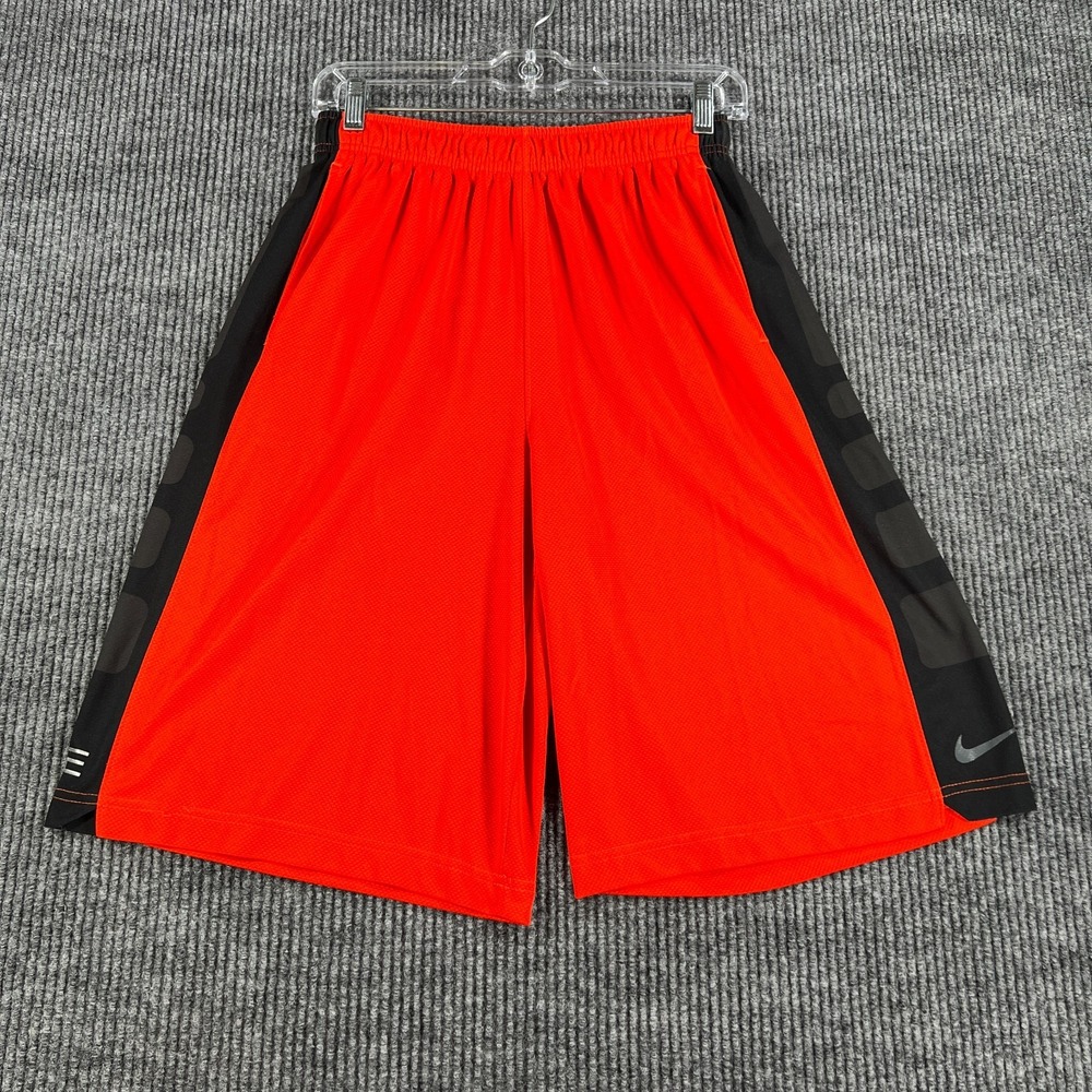Nike Athletic Gym Basketball Shorts Youth Boys XL Extra Large Black Orange
